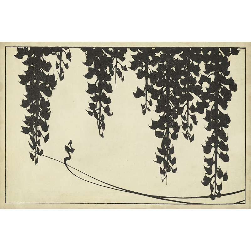 Japanese Wisteria II A - Wrapped Canvas Painting, 30cm H x 46cm W x 3.8cm D