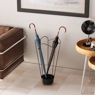 Stylish Decorative Metal Accessory, Black Finish, 15 cm (5.9 in) & 37 cm (14.6 in) Diameter, 23.6 in Height | 100% Metal Construction, Lightweight at 2.2 lbs | Perfect for Home Decor & Modern Aesthetic