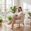 Mid-Century Modern Upholstered Tub Chair-1903567501