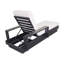 Chaise longue 1 pièce Sterling en aluminium avec coussins Sunbrella 