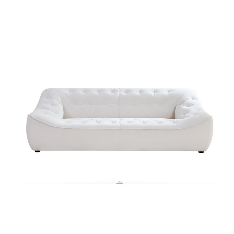 Najya Captivating 89" Reception Sofa with Solid Wood Frame and Tufted Elegance Decor, White