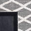Tapis géométrique en laine / gris tissé à la main Alohna-545961863