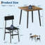 Ensemble de table de salle à manger 3 pièces peu encombrant - meubles de cuisine et de salle à manger compacts avec table en bois, 2 chaises rembourrées, structure en métal robuste - idéal pour les appartements et les coins-repas