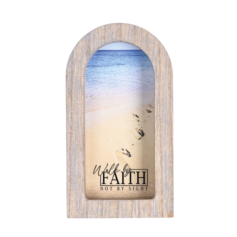 Promenade encadrée sur la plage par Faith Gray 5 x 8
