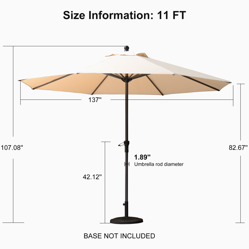 335cm Market Parasol, Beige