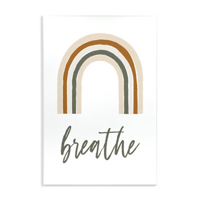 Breathe with Subtle Earth Tones Wall Plaque Art by Martina Pavlova
