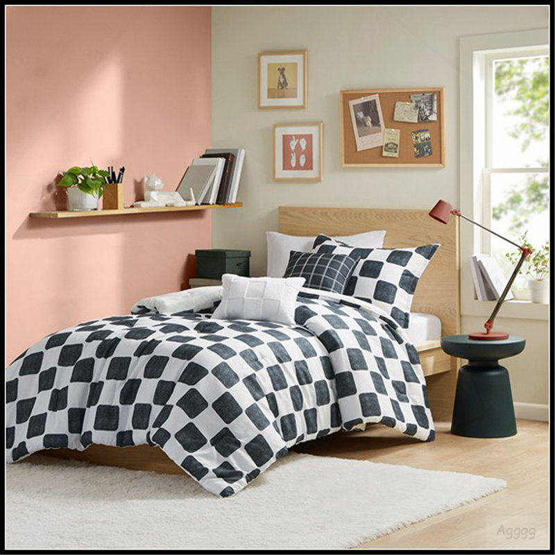 Ensemble de couette à carreaux complet, Carreauté multicolore