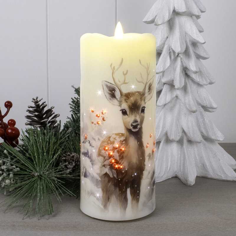 Bougie à fibre optique Winter Fawns
