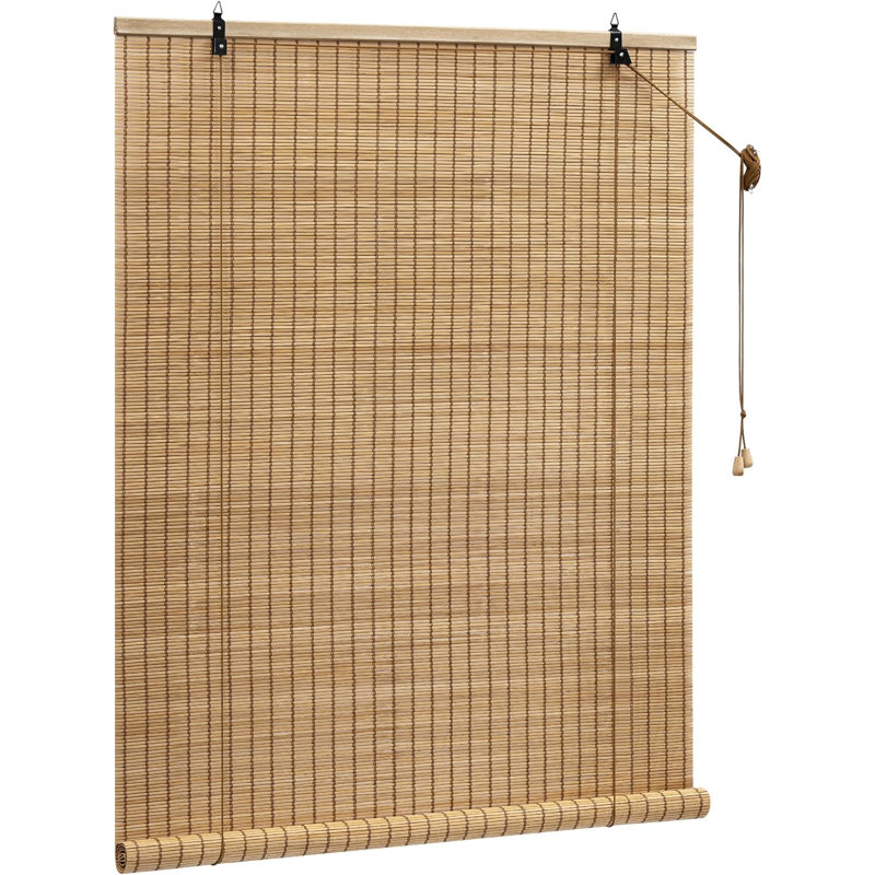 Bamboo Roll-Up Shade, 120cm W x 160cm L, Brown