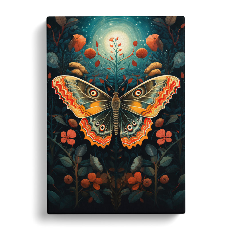 Moth Abstract - Wrapped Canvas, 50cm H x 35cm W x 3cm D