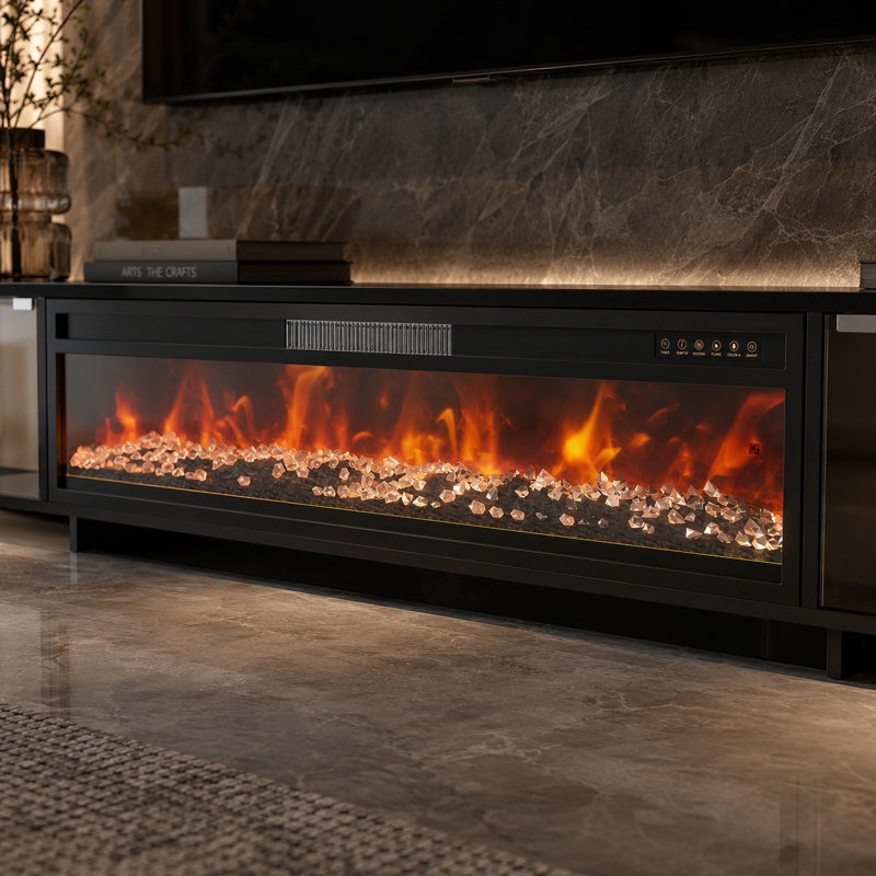 Meuble télé 70,9 po Modern, Black