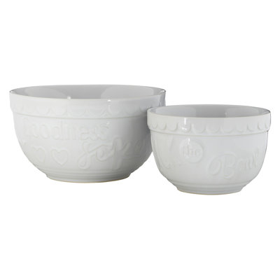 Gigi 2 Piece Stoneware Mixing Bowl Set
