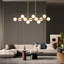 Lustre linéaire moderne en verre bullé 12 lumières 50 "à intensité variable Spoutnik-630464497-626116815