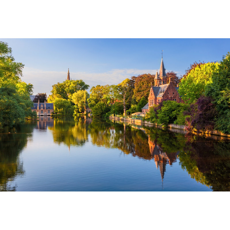 The Minnewater Of Bruges by JoseIgnacioSoto - Wrapped Canvas Print, 30cm H x 46cm W