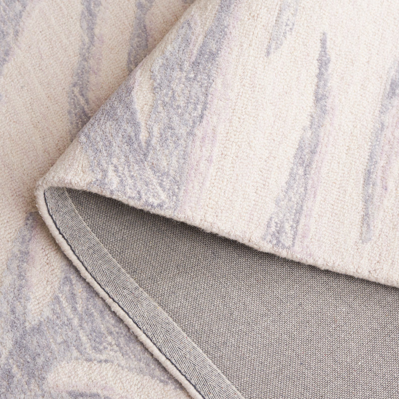 Vishakan Ebony Hand Tufted Wool Cotton Animal Print Rug in Ivory/Gray, Rectangle 5' x 8'