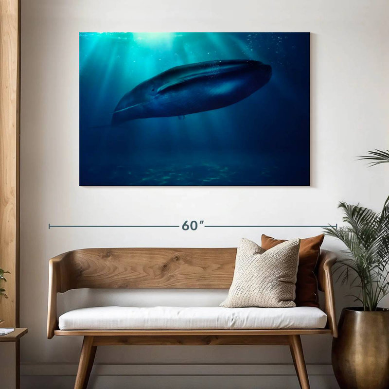 Blue Whale Underwater, 32" H x 48" W