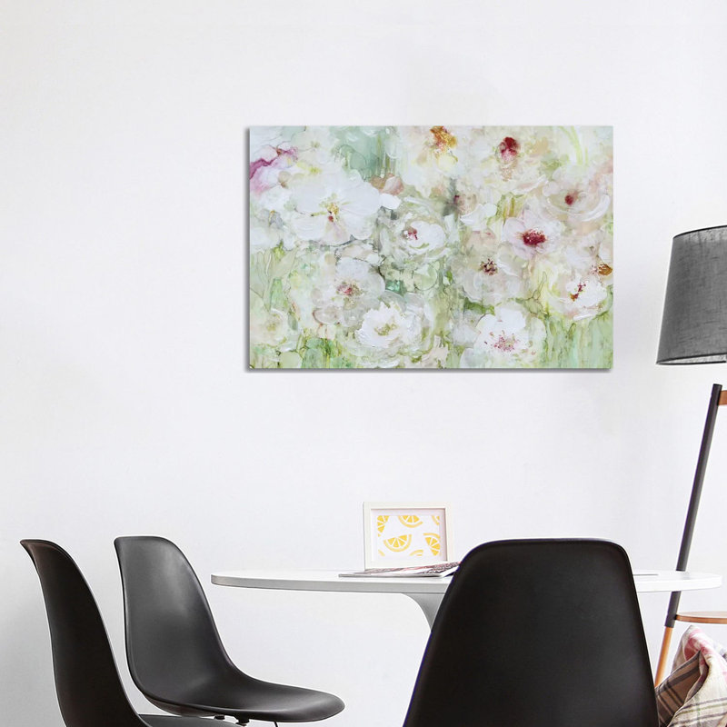 Jardin Blanc 1 Piece Wrapped Canvas Painting, 101.6 cm H x 66.04 cm W x 1.91 cm D