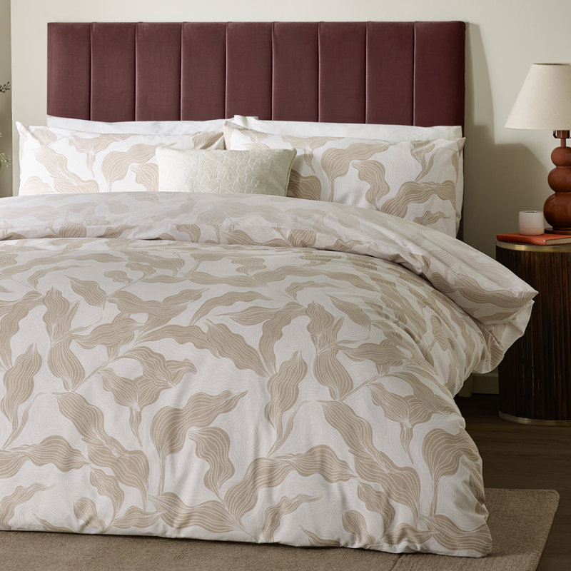 Höem Lauro Duvet Cover Set with Pillowcases, Super King Duvet Cover + 2 King Pillowcases, Stone