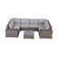 Ensemble de conversation pour 4 personnes avec coussins Biles Wicker