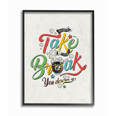 «Take a Break Inspirational Comic Book Word Design» par Ester Kay, impression sur toile