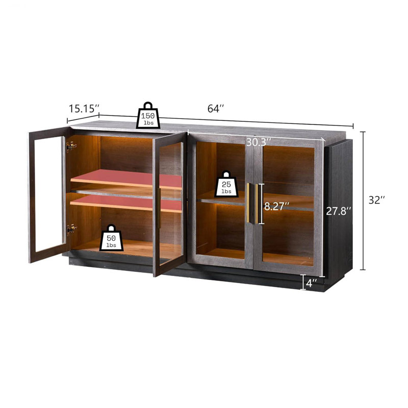 Ainez Unfinished Accent Cabinet