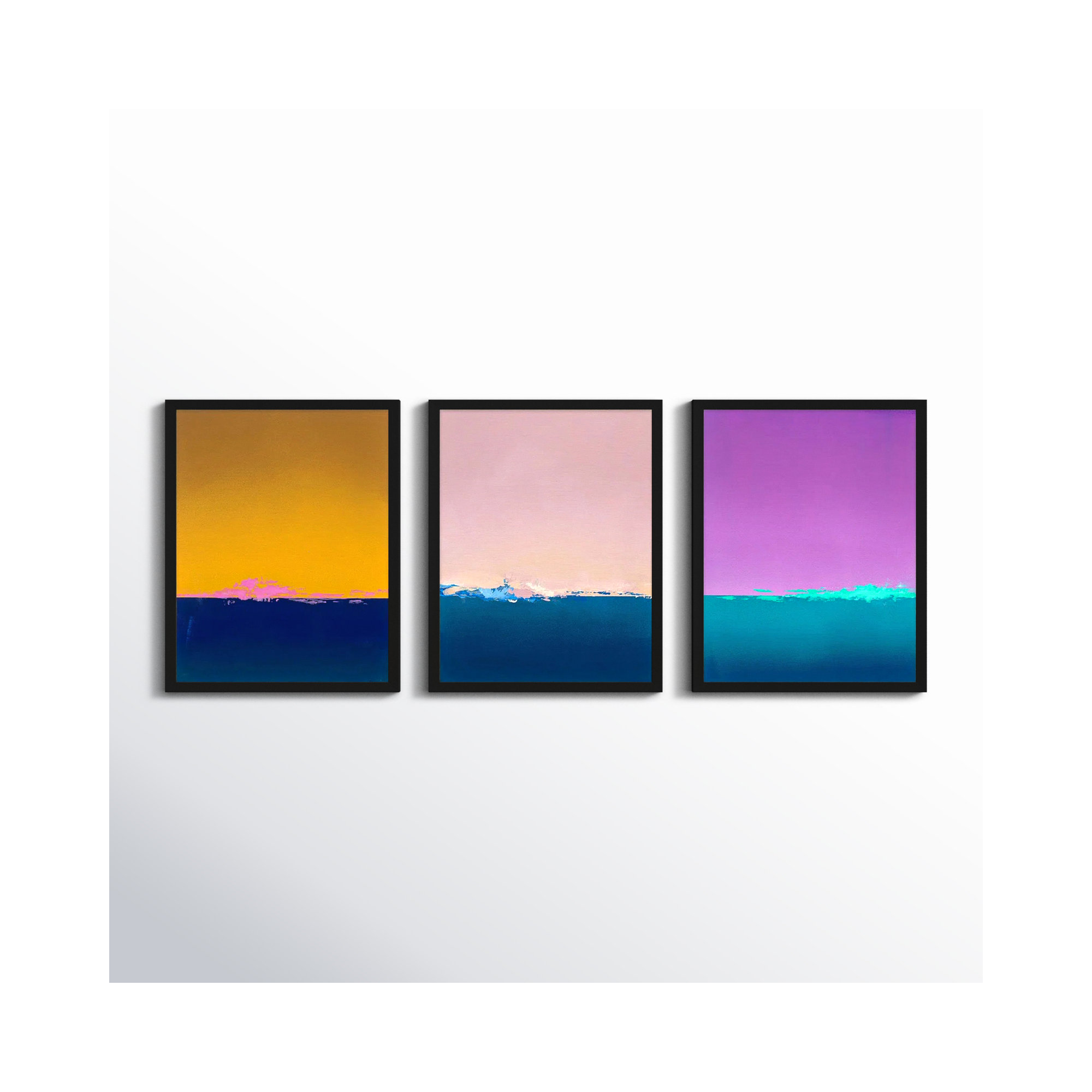 Horizon by Lee Lessem, 20" H x 16" W x 1.25" D, Black