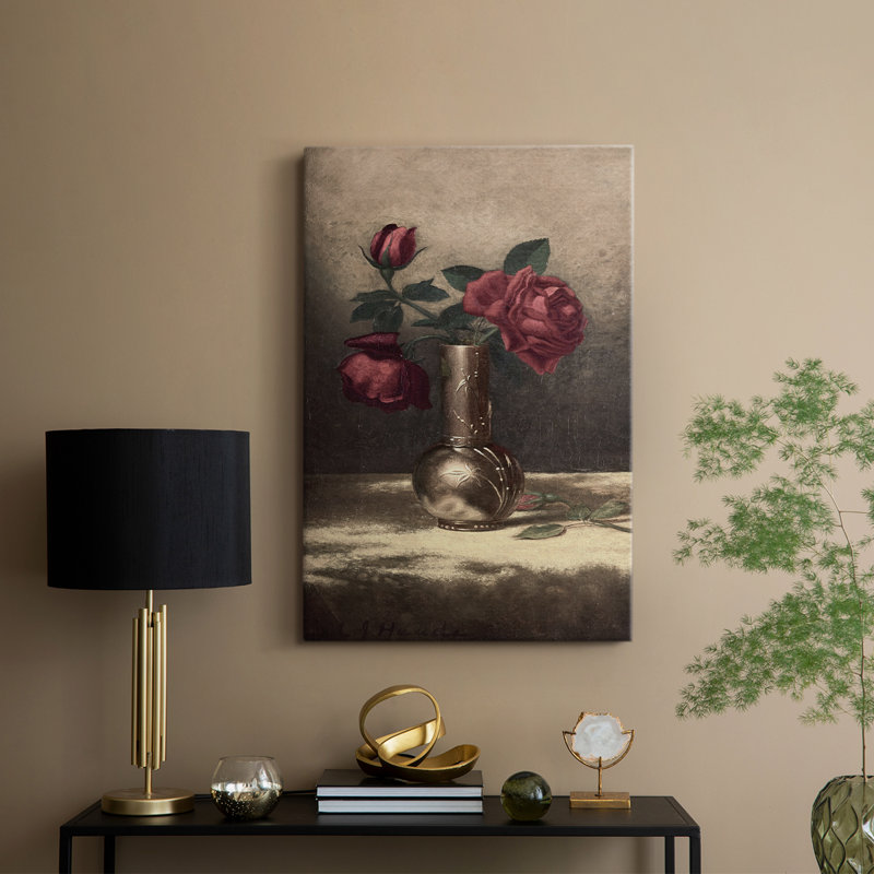 Motif floral rétro LXVII - galerie Cavas, H 12 po x l 8 po