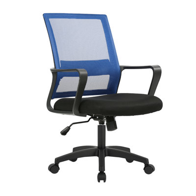 Office Chair Ergonomic Desk Chair Comfortable Mid-Back Mesh Task Chair Swivel Rolling Executive Computer Chair Adjustable Height Office Chair With Lumbar Support Armrest For Office Home,