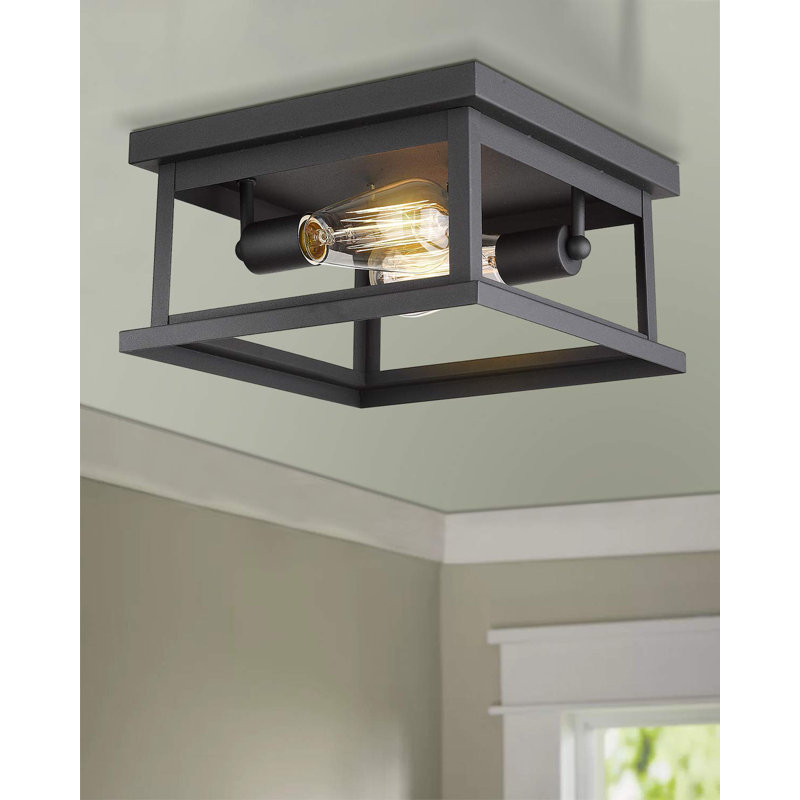 Luminaire encastré 2 lumières noir 11 pouces
