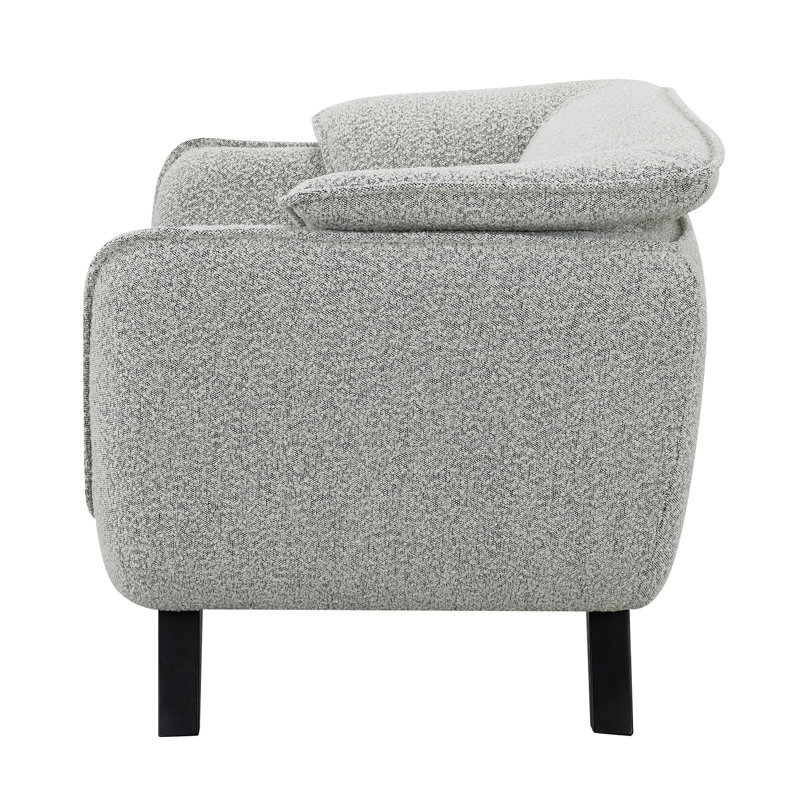 Chaise Boucle en gris - Confort exceptionnel et coussins d'assise à structure stable