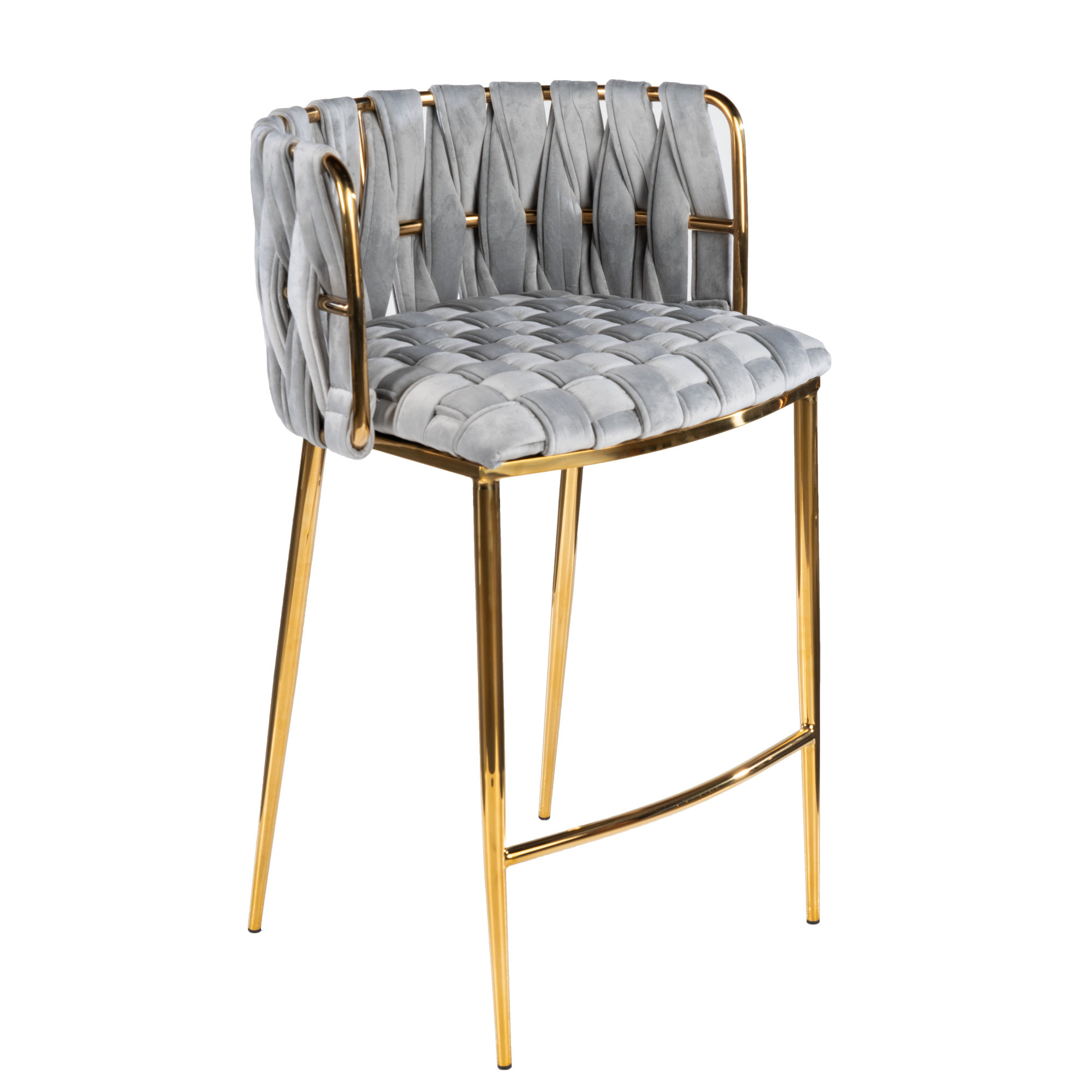 Tyrone 27" Counter Stool, Gold, Gray