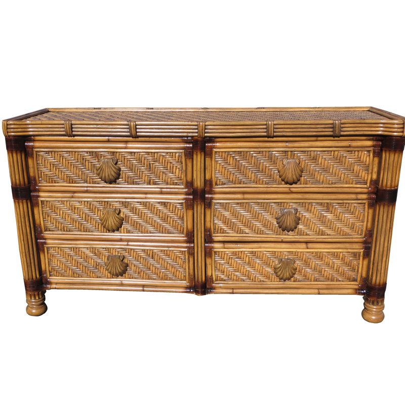 Popel Wicker 61 " W 6 - Drawer Dresser