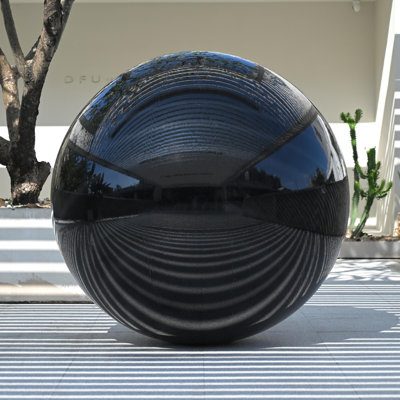 60" Inflatable Mirror Ball Giant Reusable Hanging Large Disco Balloon Decoration for Party Wedding Event Concerts Stage Decor Black