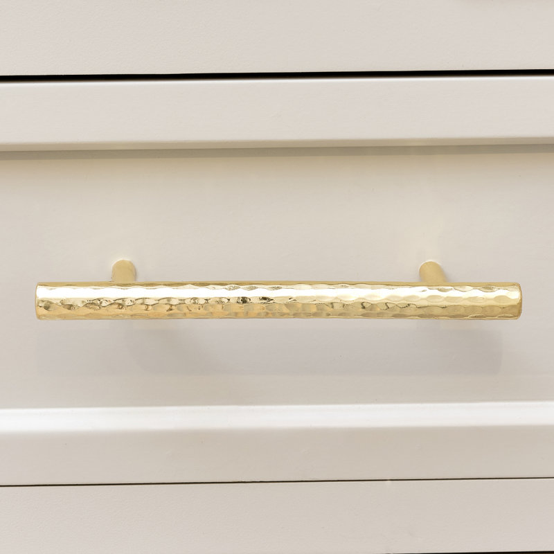 Drawer Handle Metal Hammered Novelty Pull, Gold
