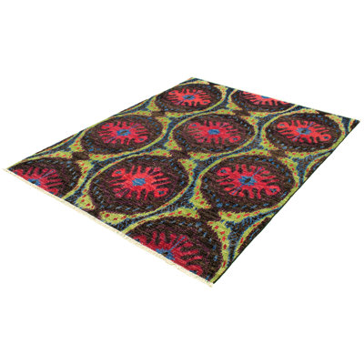 Raadhiya One-of-a-Kind 7'10" X 10'3" New Age Wool Area Rug in Black