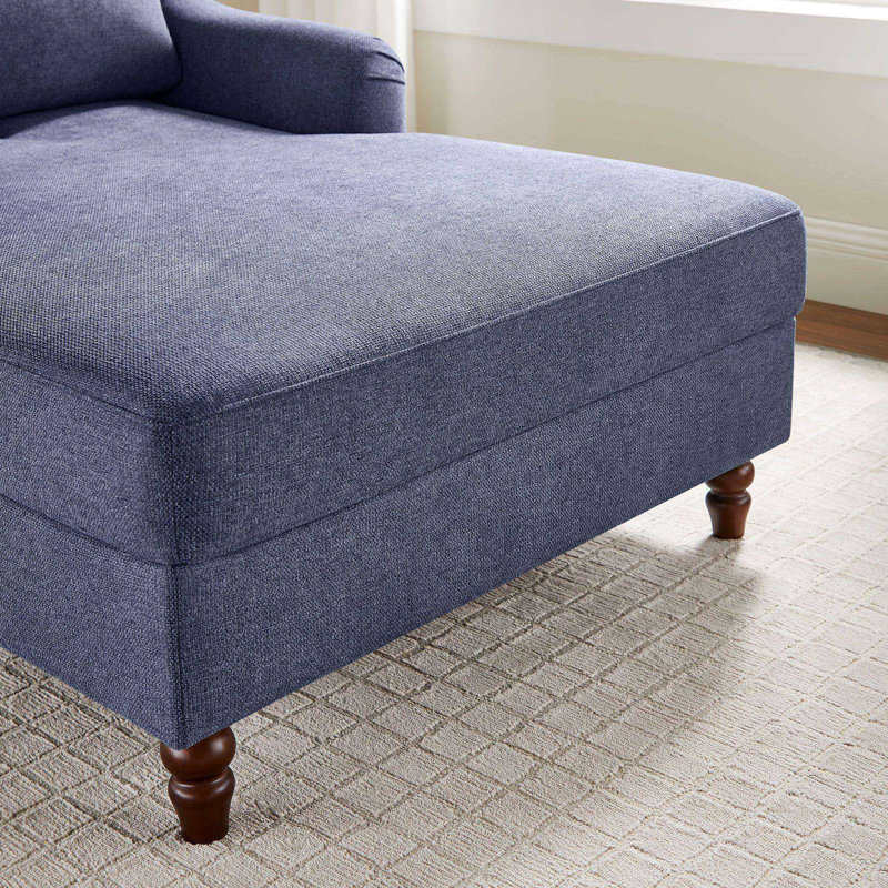 Chaise longue d'intérieur avec dossier réglable, Marine