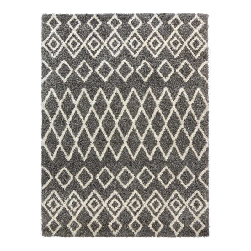  Ultimate Shag Jamila Modern Tribal Geometric Microfiber Shag Area Rug, Rectangle 7'10" x 10'