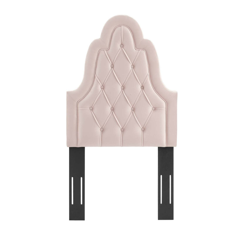 Augustine Tufted Performance Velvet Headboard, Twin, Pink