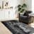 Black Texas Farmhouse Farm Antique Old Vintage Windmill Architecture Machine Washable Indoor Area Rug-129431259