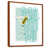 Toile avec cadre flottant brun