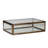 Long Brass and Glass Display Box with Scalloped Edges and Antique Finish