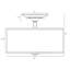Plafonnier semi-encastré 2 lumières avec abat-jour tambour en tissu blanc cassé Brightman 13, finition nickel brossé