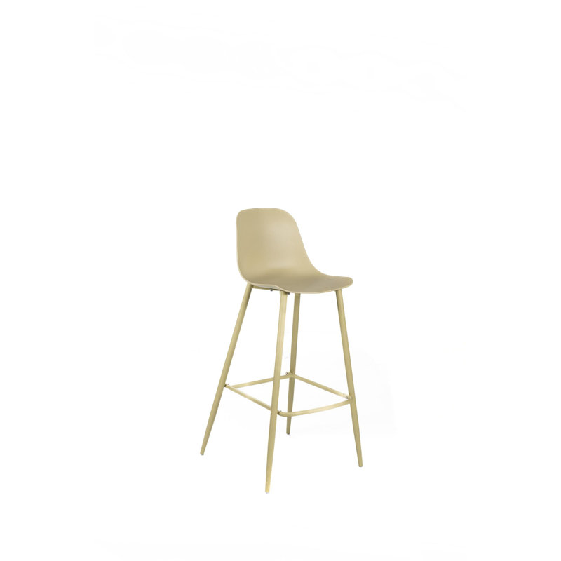 Dorchester Counter Stool with Metal Frame, Yellow
