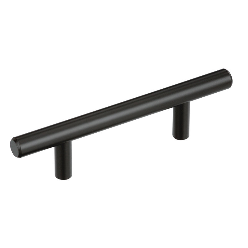 Poignées de barre centre à centre, 3", Noir mat, 1