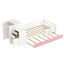 Lit plateforme simple en bois avec bibliothèque pour échantillon et garde-robe mobile, lit multifonctionnel avec lit gigogne intégré,-1299967059