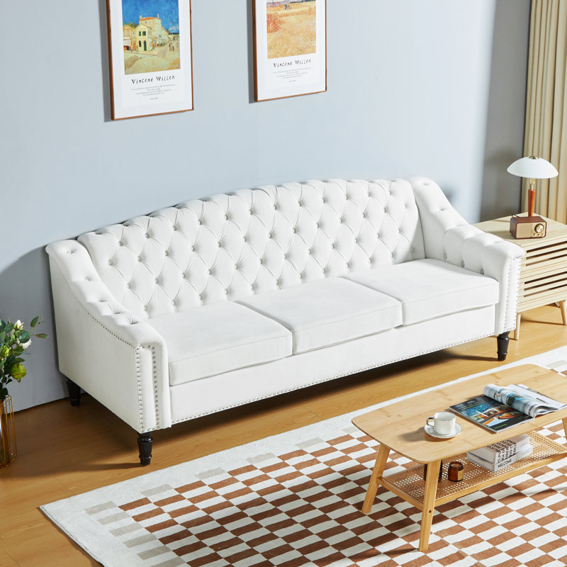 Delonia 79.92'' Velvet Sofa