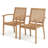 Avika Premium Outdoor Dining Armchair with Solid Wood Frame
