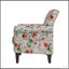 Chaise d'appoint Barnet en bleu pastel et floral gris avec pieds en bois massif-1140968800