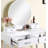 Contemporary Wood Vanity and Stool Set