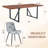 87" Wood Dining Table Set With PU Leather Upholstered Dining Chair-116180685-116180687
